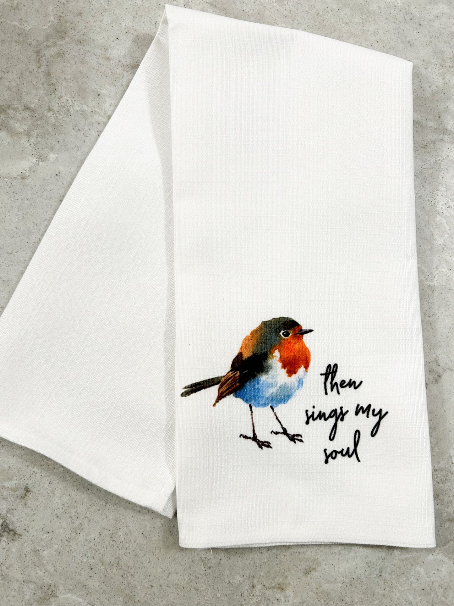 Faith Based Tea Towel Then Sings My Soul